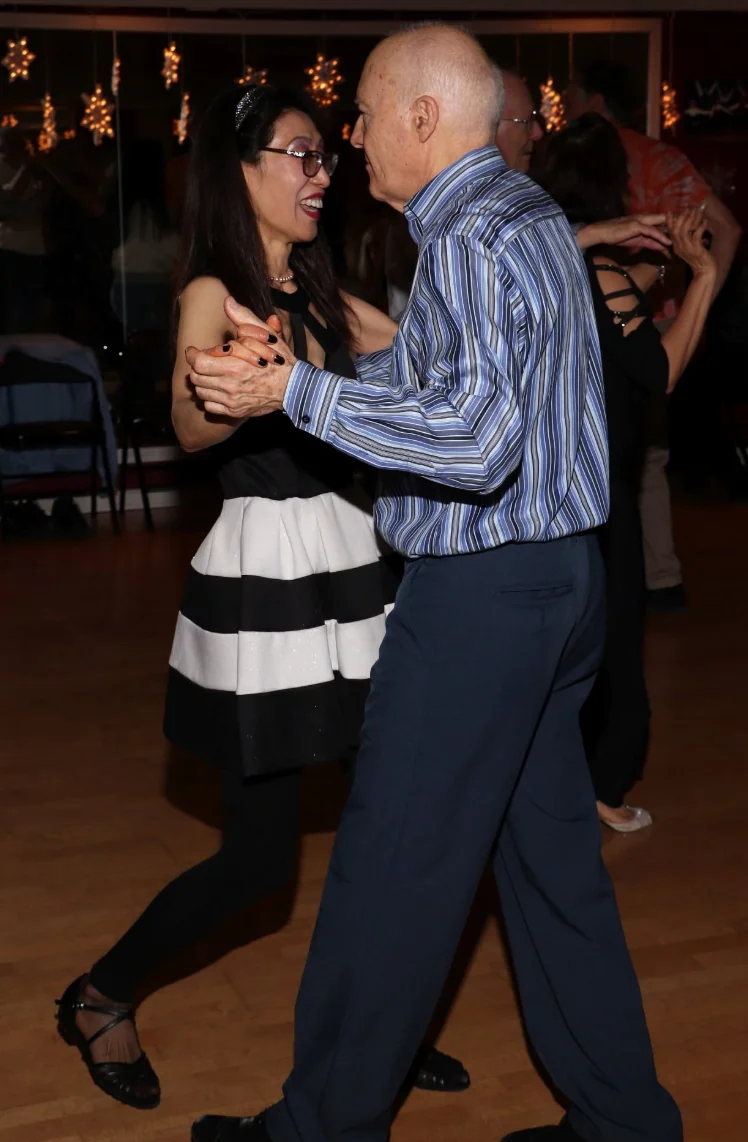Dr. Maxson and Amy ballroom dancing