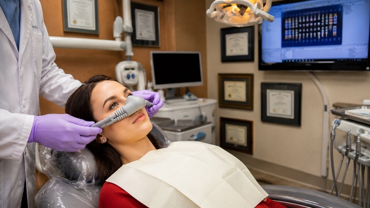 Patient using nitrous oxide