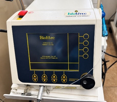 Soft-tissue diode laser used for gum recontouring