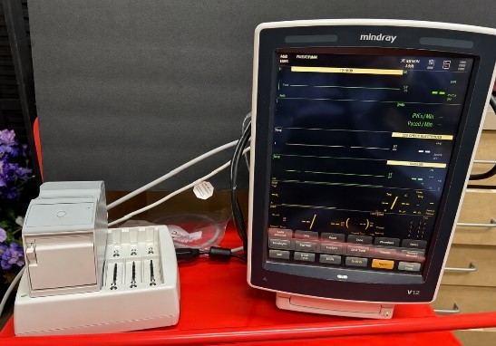 Chairside patient-monitoring display used during sedation